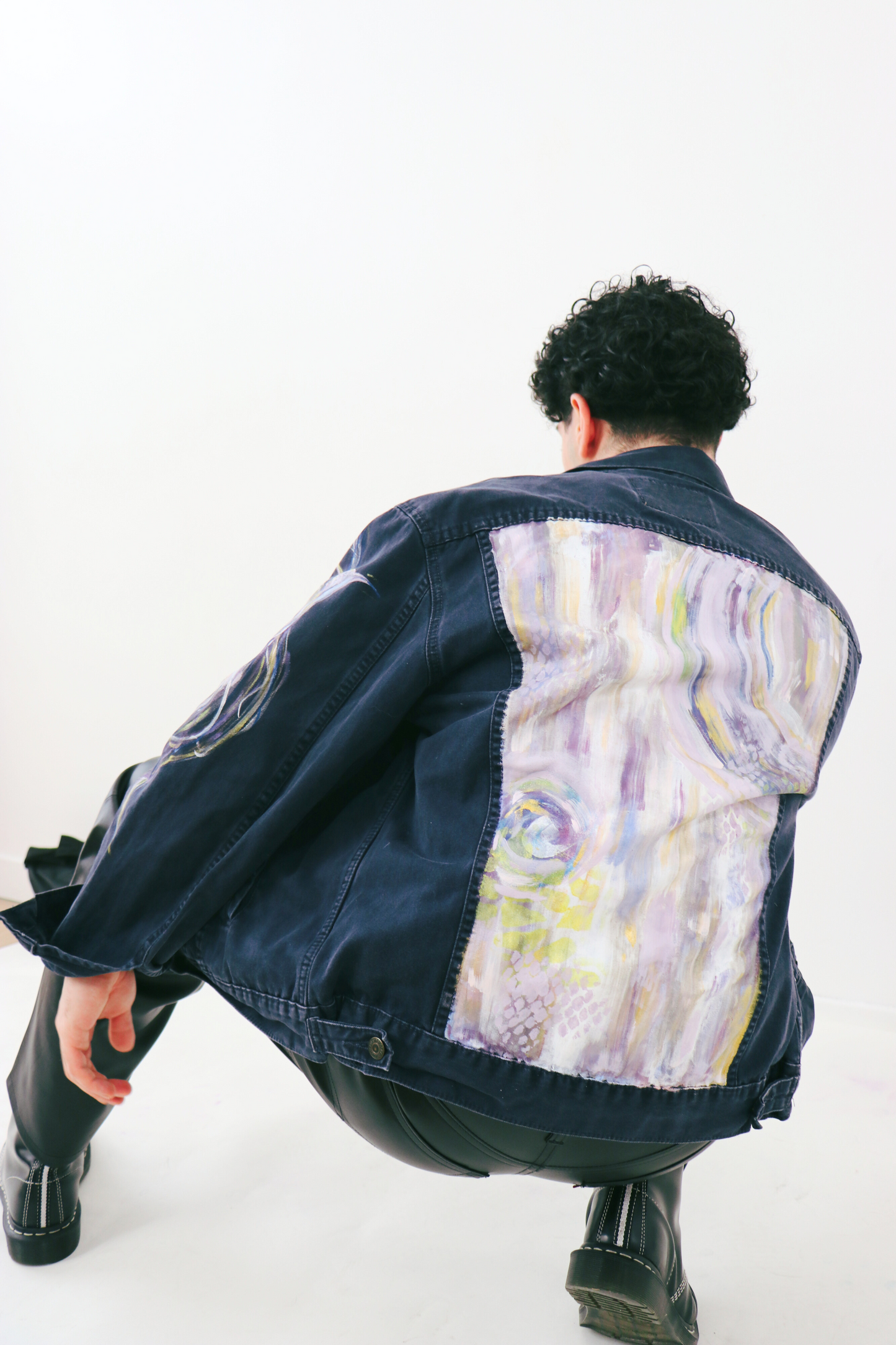 Veste denim "Abstract"
