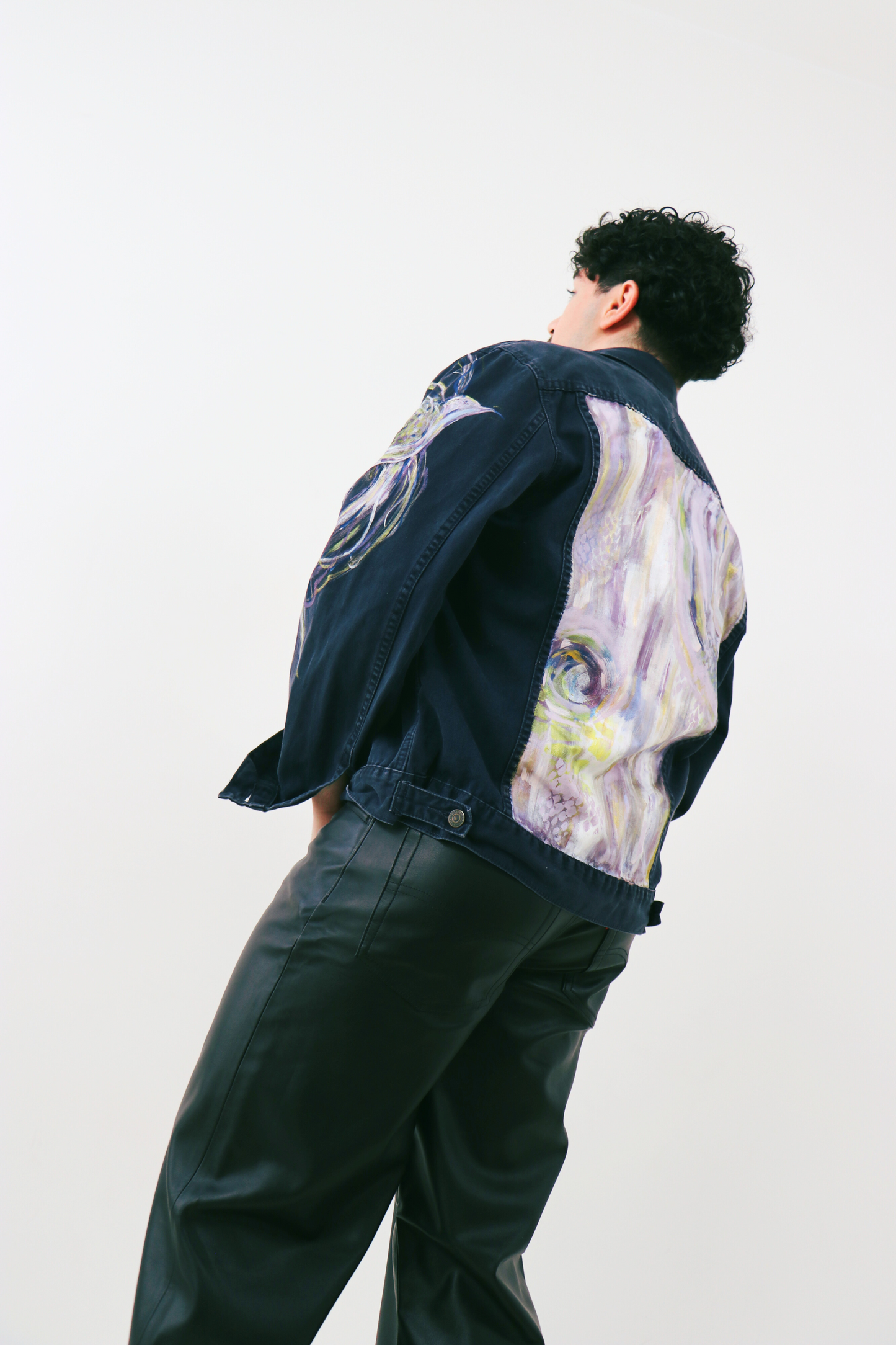Veste denim "Abstract"