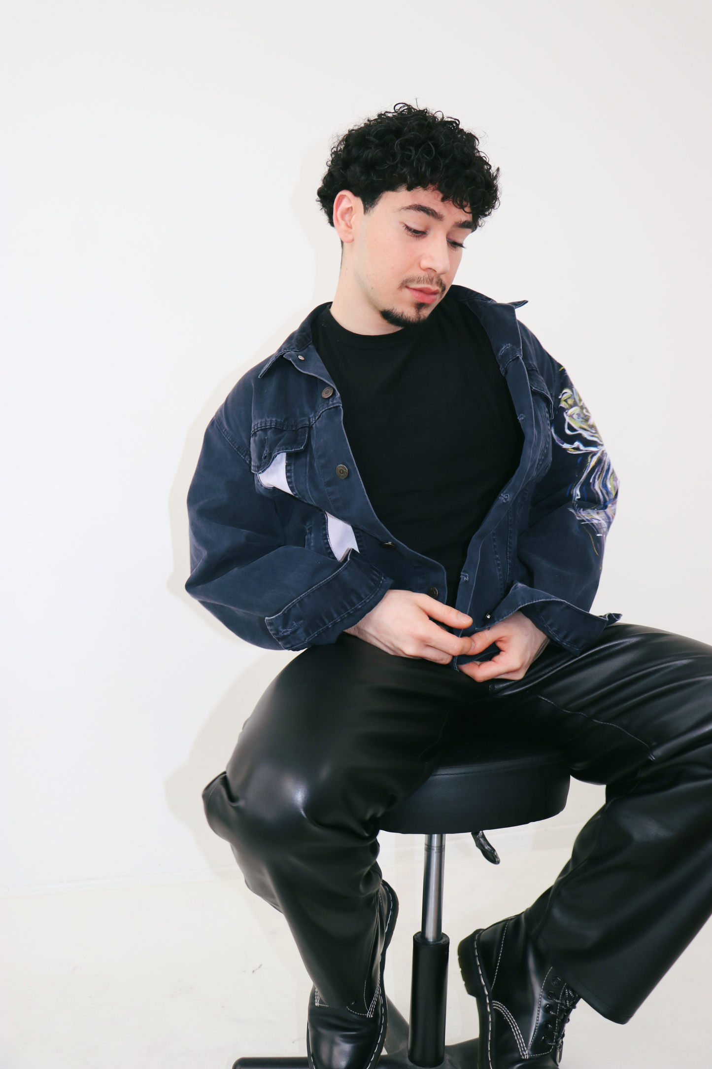 Veste denim "Abstract"