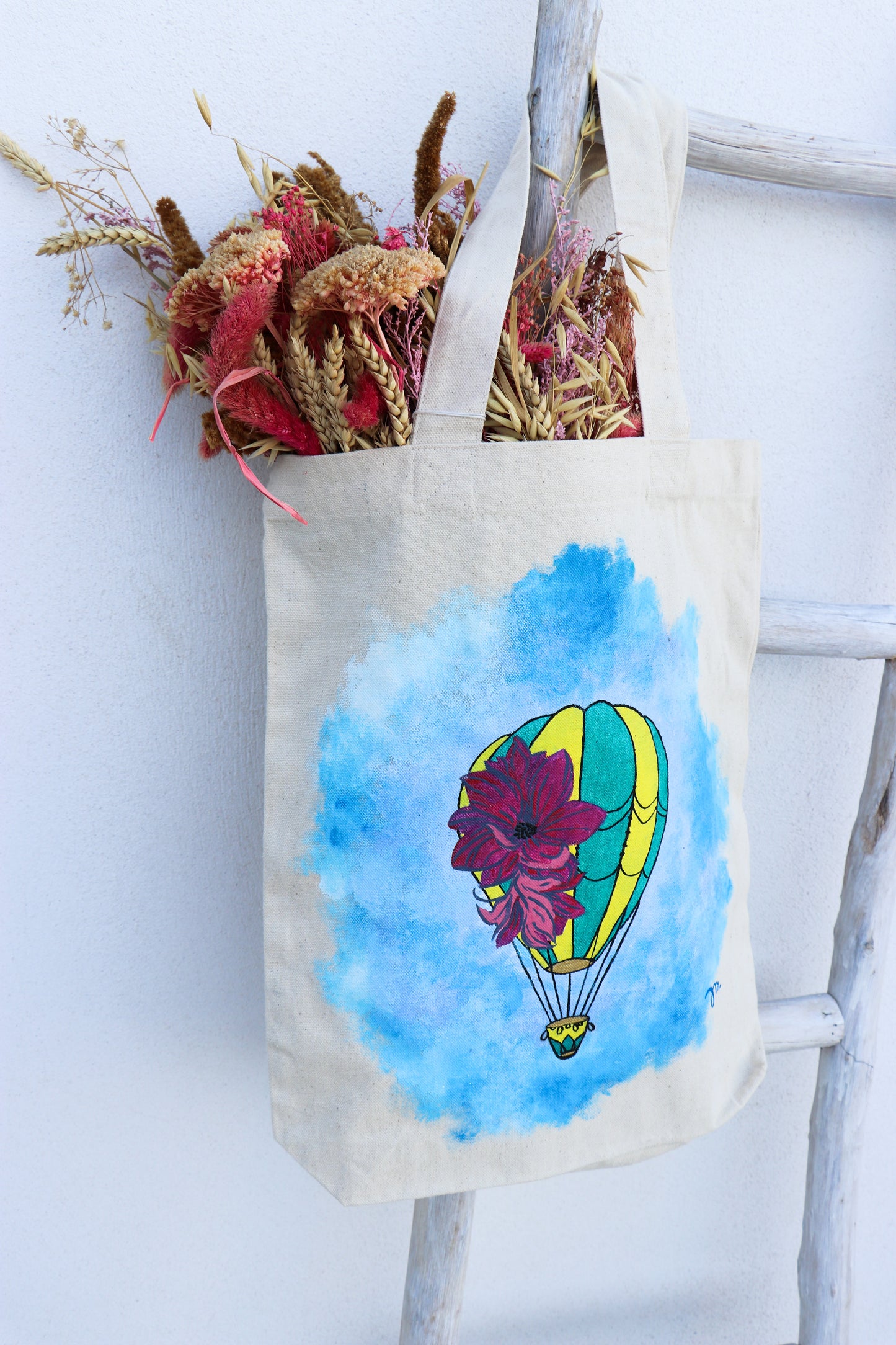 Tote Bag "Bleu Poudré"
