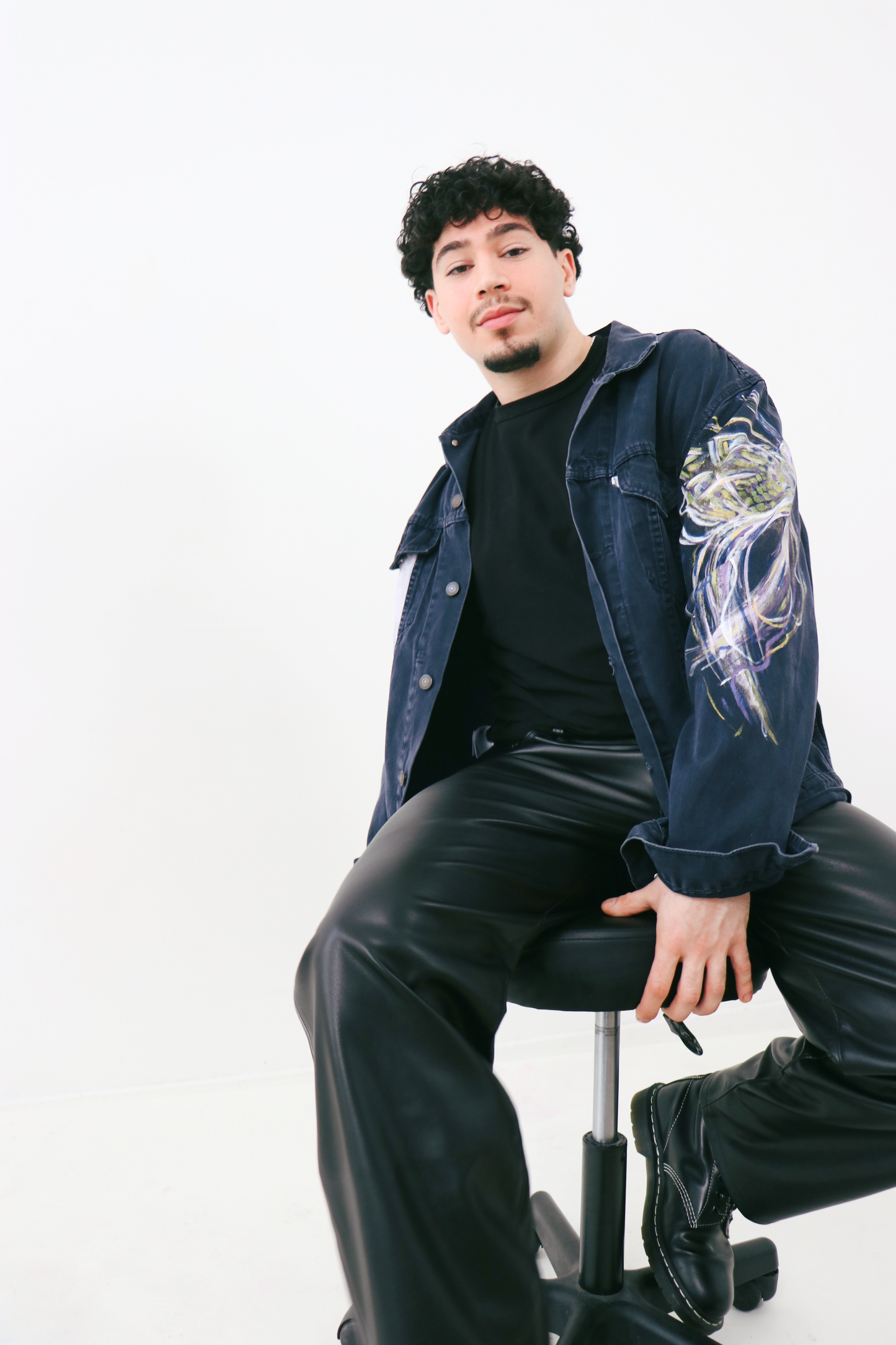 Veste denim "Abstract"