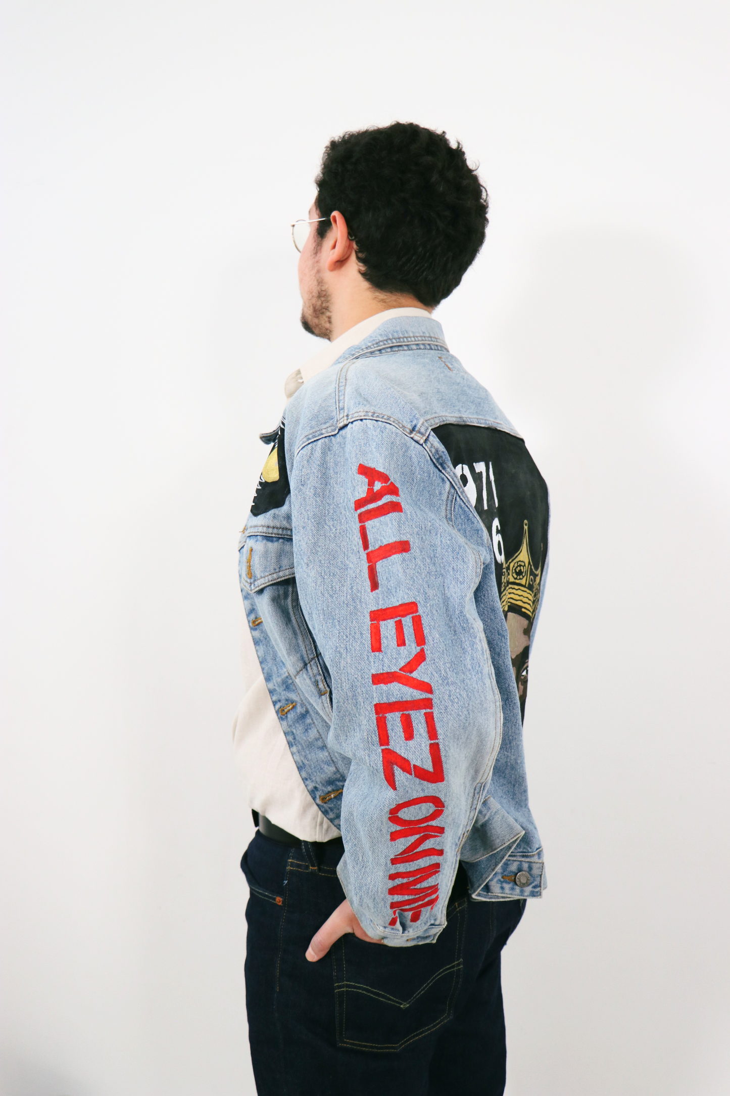 Veste en jean "Tupac"