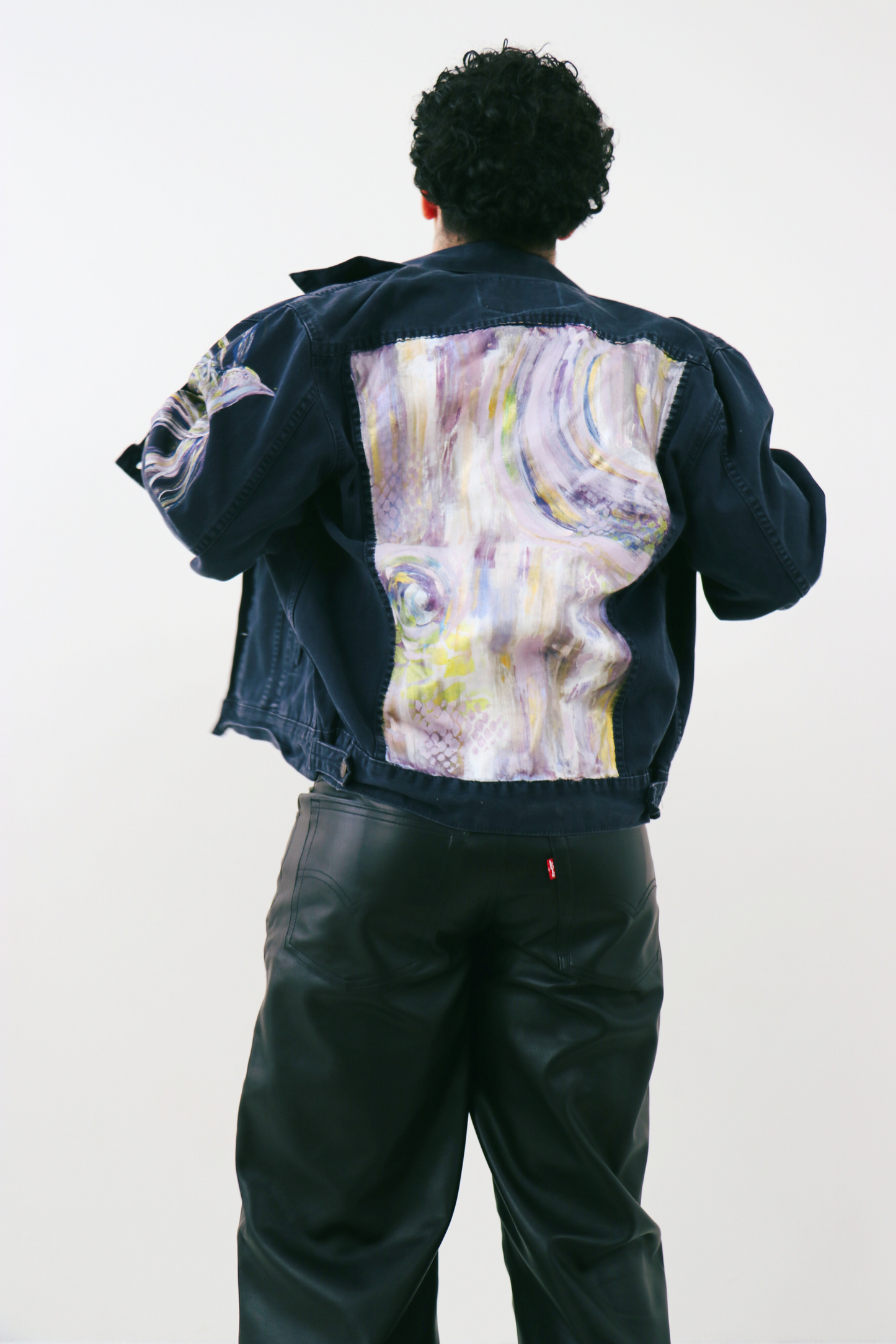 Veste denim "Abstract"