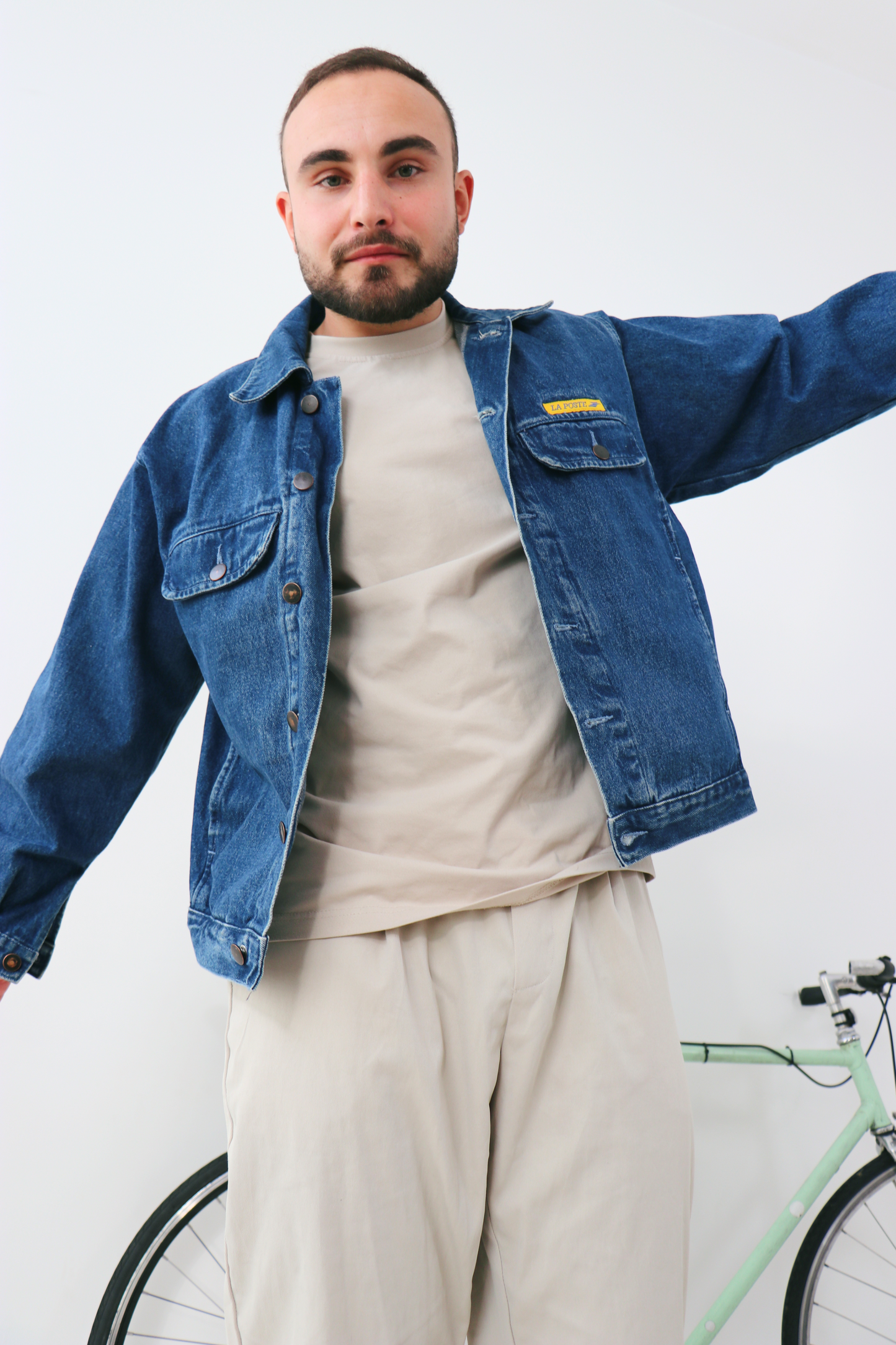Veste en jean "Nuit étoilée à Paris"