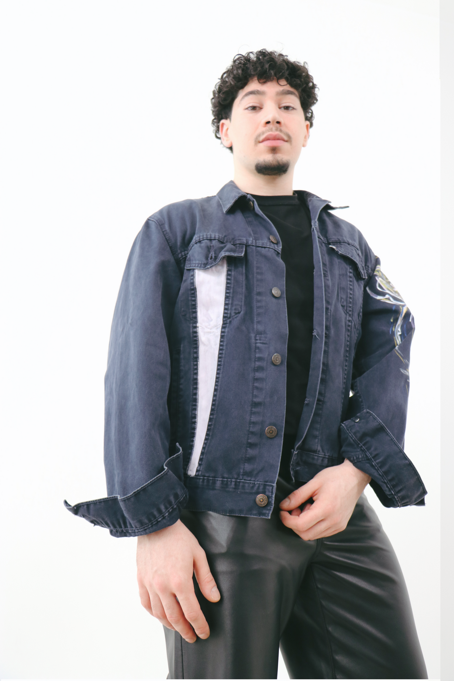 Veste denim "Abstract"
