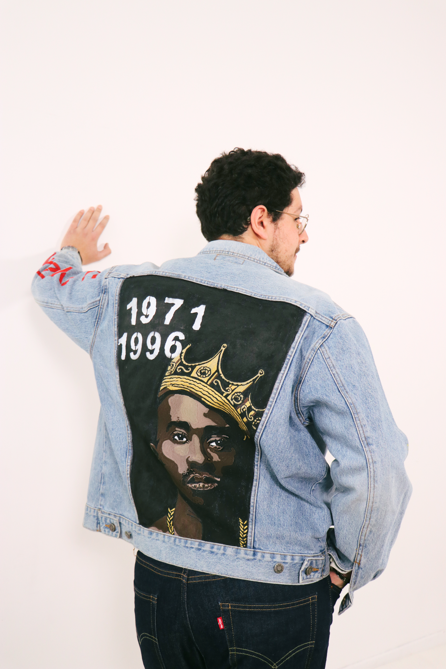 Veste en jean "Tupac"