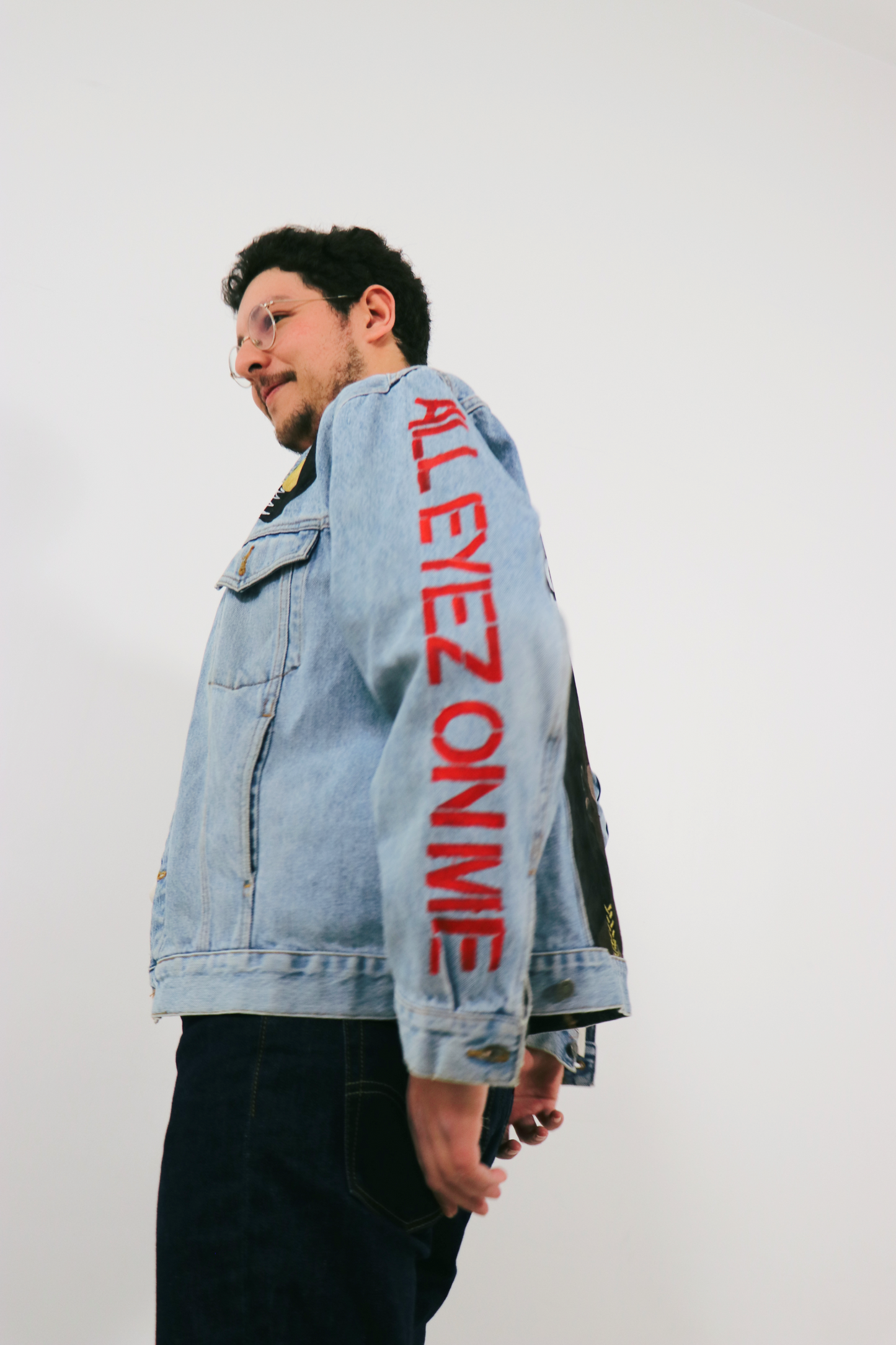 Veste en jean "Tupac"