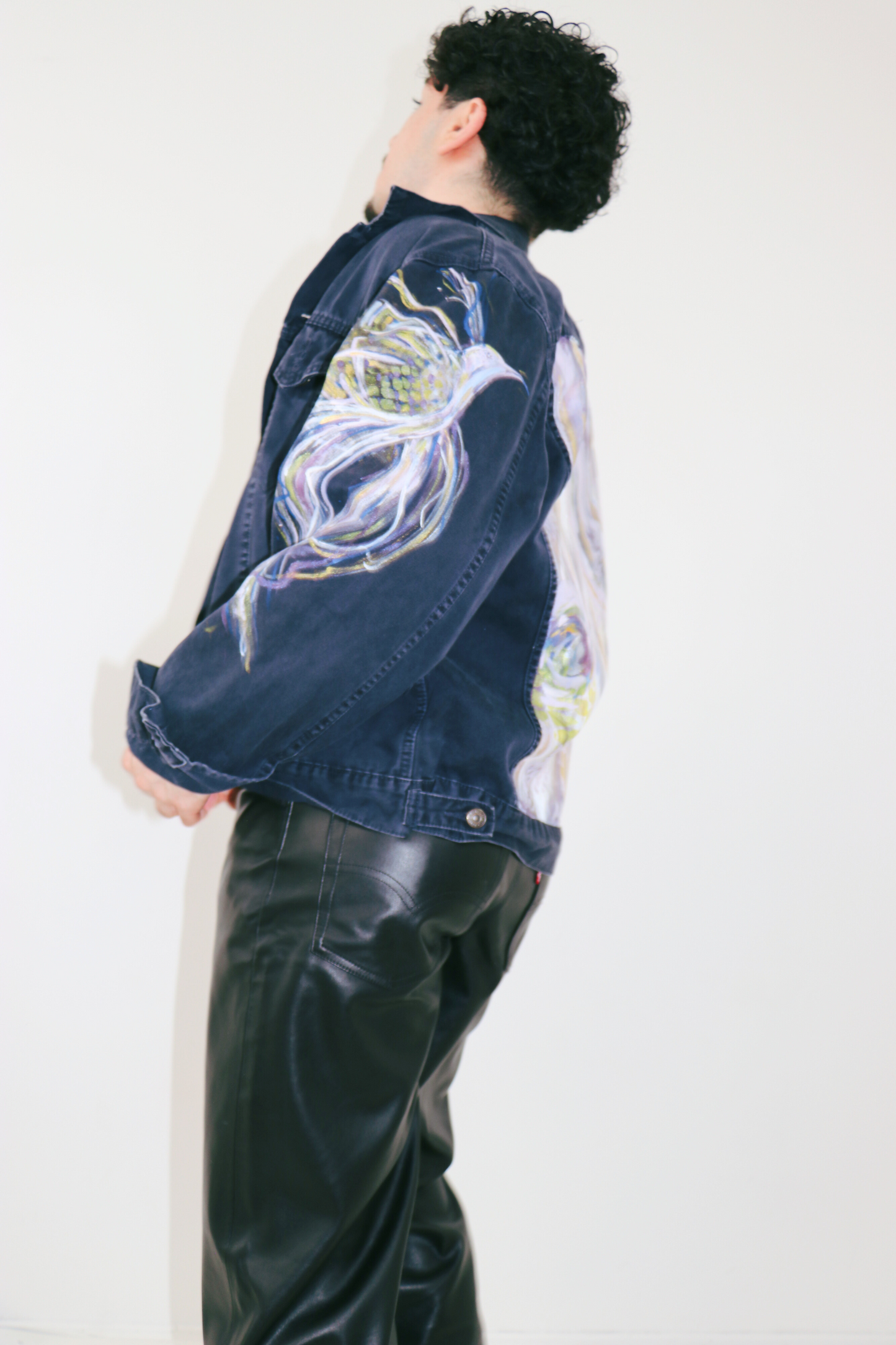 Veste denim "Abstract"