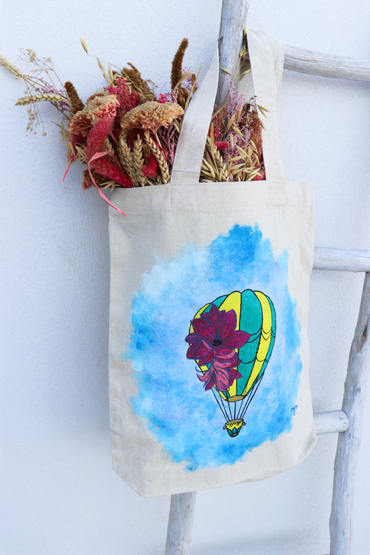 Tote Bag "Bleu Poudré"