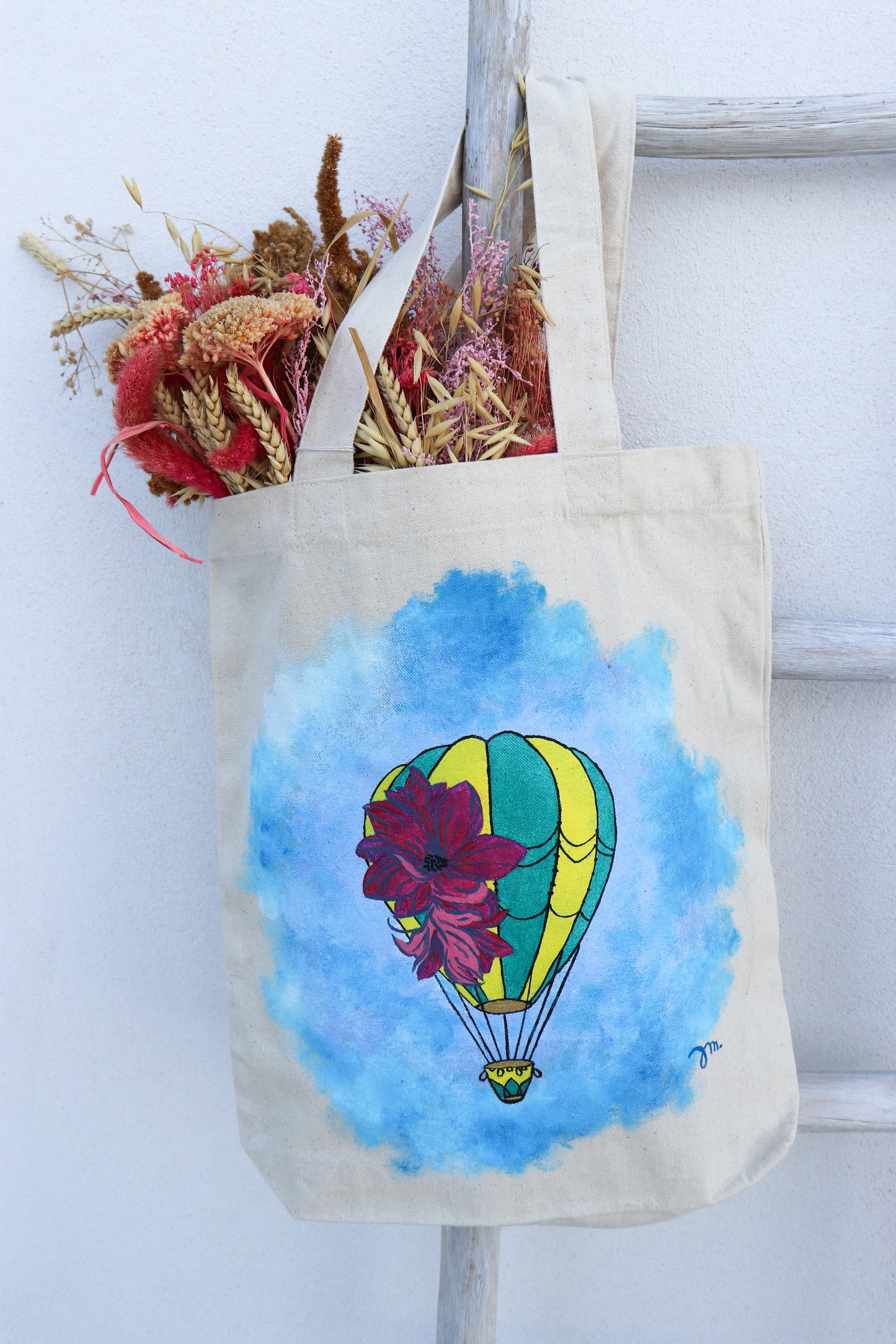 Tote Bag "Bleu Poudré"